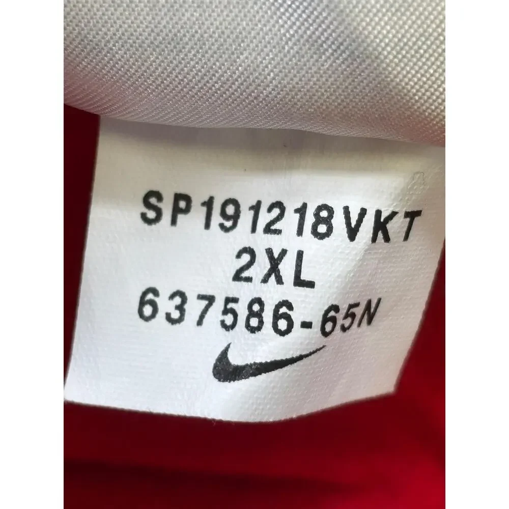 Jordan Shirt Mens 2XL Red Vertical Logo Basketball Graphic Tee 637586-65N